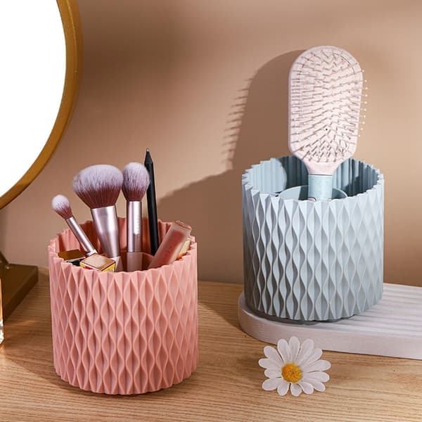 Makeup Brush Cup Oppbevaringsboks Organizer GRÅ grey