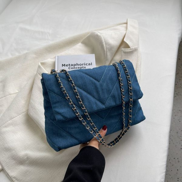 Lærredstasker Crossbody-tasker BLÅ blue