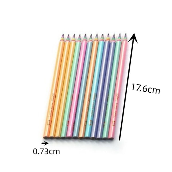Fargede papirblyanter Multifargede morsomme blyanter Tre