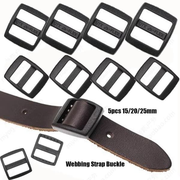 5 stk Webbing stropp Spenne Glidefeste 15MM 15mm