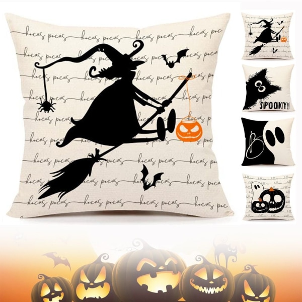 45 cm Halloween-tyynyliina Pellava case 04 04 04
