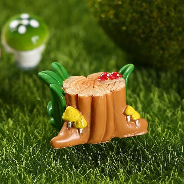 6 stk Træstub Ornament Moss Micro Landscape 7 7 7