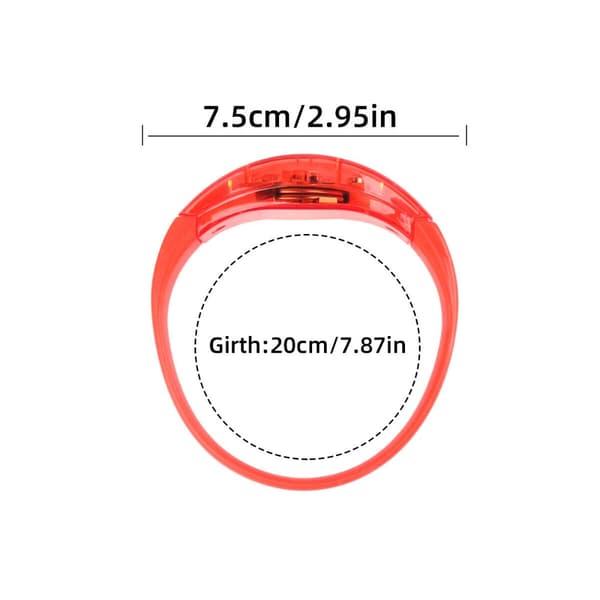 2kpl LED Glow Rannekoru Sound Activated Bangle PINK pink