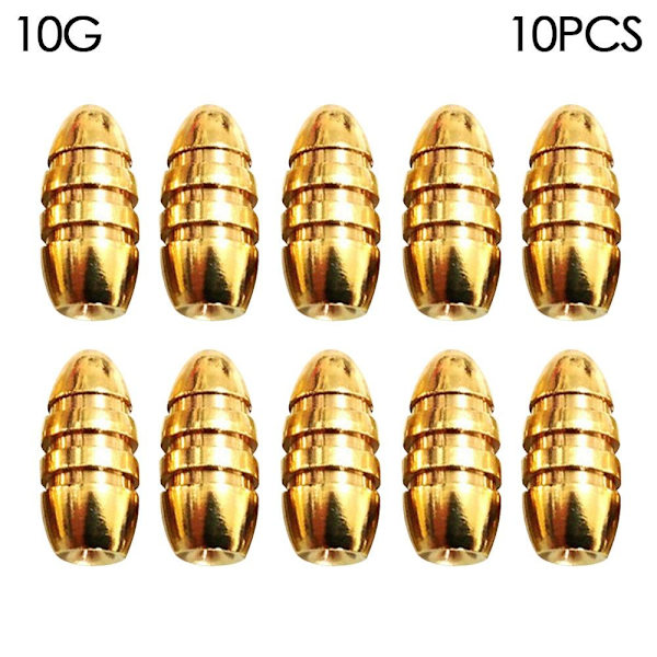 10 kpl/erä Copper Fishing Lead fall messinki 10G 10G 10G