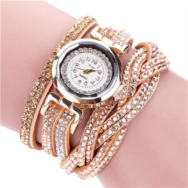 Quartz Watch Rhinestone Armbandsur BEIGE beige