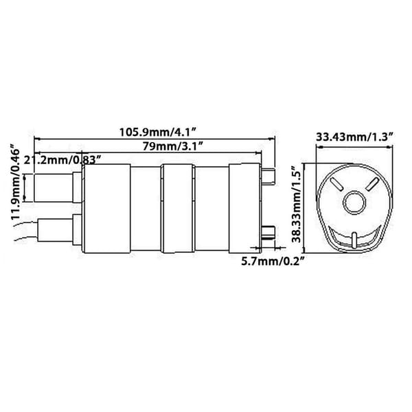 12V Högflödes Vattenpump Dränkbar Pump