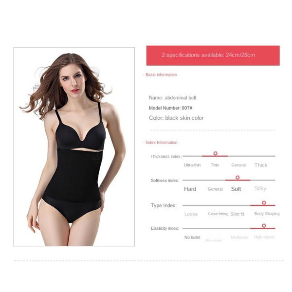 Dame Shapewear Postpartum Belte SVART M/L M/L black M/L-M/L