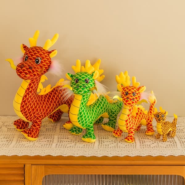 Simulert Drage Kosedyr GRØNN 28CM 28CM green 28cm-28cm