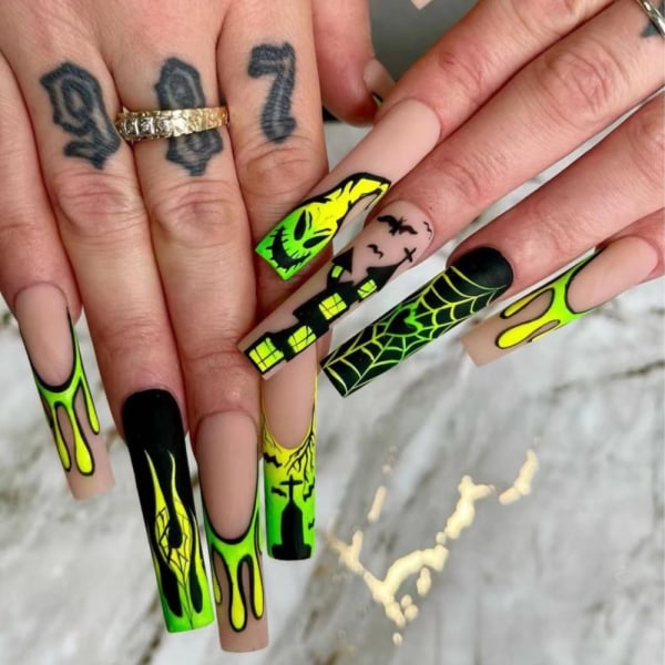 Halloween Fake Nails Ballerina False Nail EC-34 EC-34