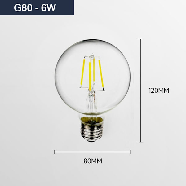 LED-lamppu E27 G80-6W G80-6W G80-6W