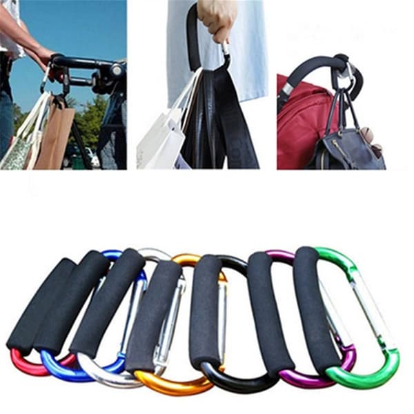 Barnevogn Barnevogn Clip Hook Handlepose Bæreholder SORT black
