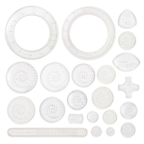 5/12/22 kpl Spirograph-piirtolelutyyppisarja 22 kpl 22 kpl 22PCS