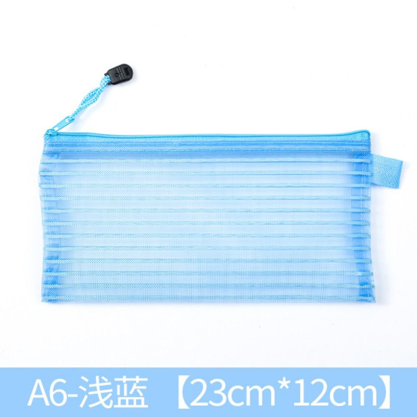 20 STK Stripe File Bag Lynlås Opbevaringspose Mesh Lige