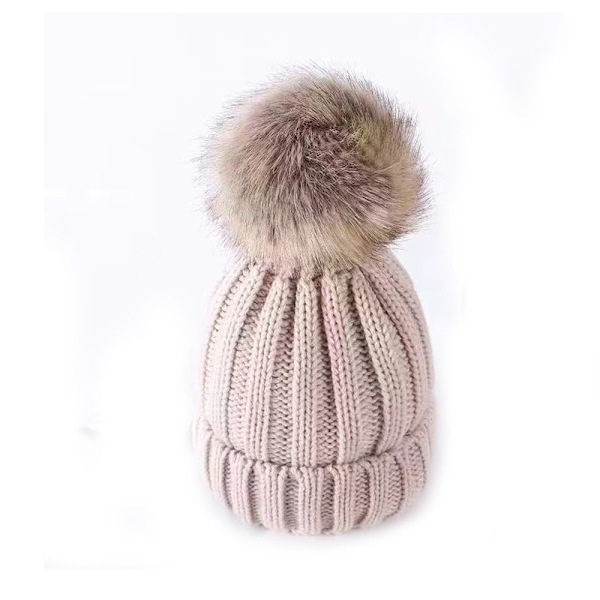 Forældre-barn Strikket Hue Vinterhue PINK VOKSEN VOKSEN pink adult-adult
