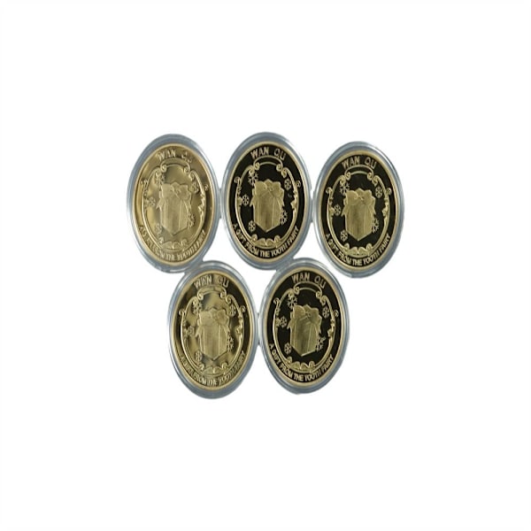 5 STK Guldmønter Samlemønter Ornament