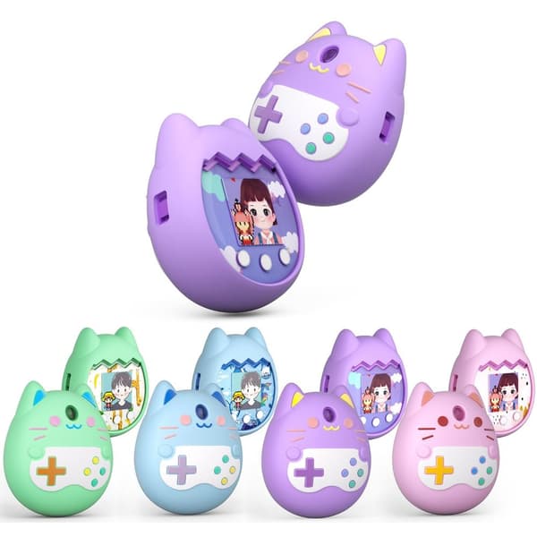 Virtual Electronic Pets Case Game Machine Protection Tamagotchi Pixille green