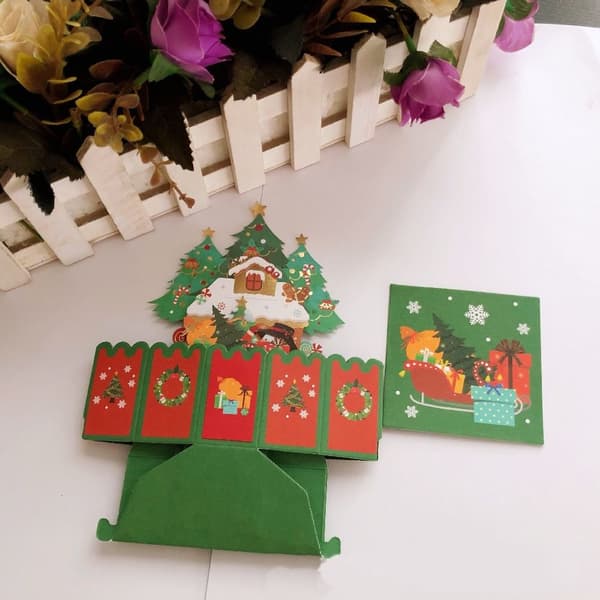 3D Pop-up bukett pappersblommor 4 4 4
