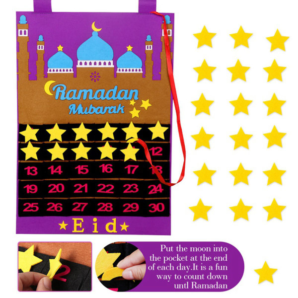 Ramadan Mubarak Adventskalender Nedtællingskalender STYLE1
