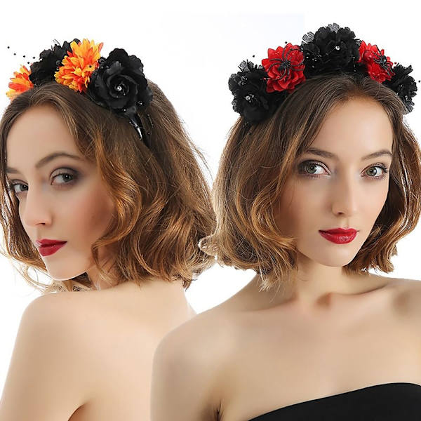 Halloween Flower Pandebånd Halloween Head Hoop E E E