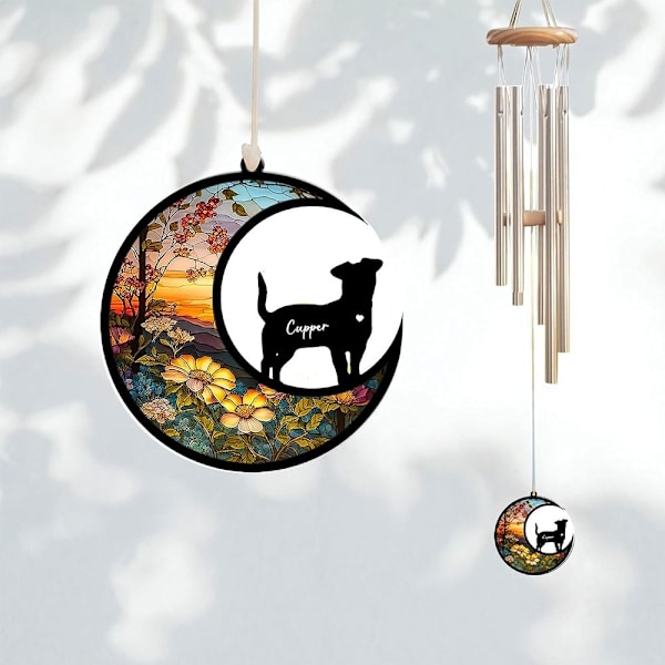 Halloween Dog Charms Måneformede kattedørkranser HUND HUND dog