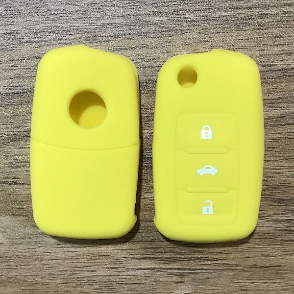 3 st case Bilnyckelskydd GUL Yellow