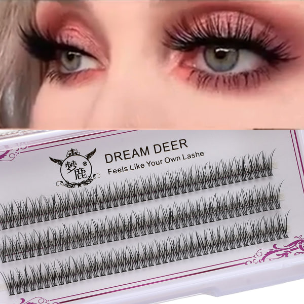 Individuella ögonfransar Lash Clusters Extensions Lösögonfransar 9mm