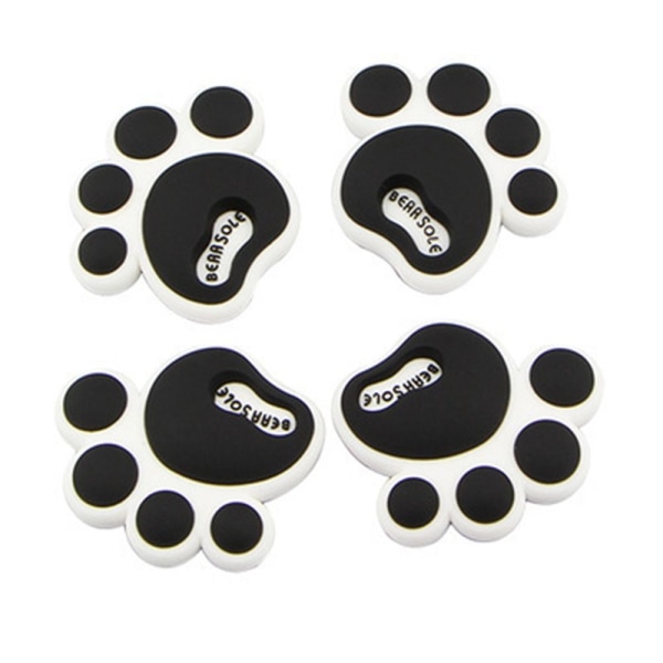 4st Cat Paw Door Bumper Strip Protection Bildekaler SVART Black