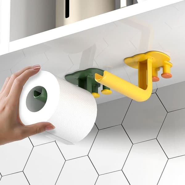 2 Stk L-Shape Vægstativer Elefant Brusehåndklæde HVID white