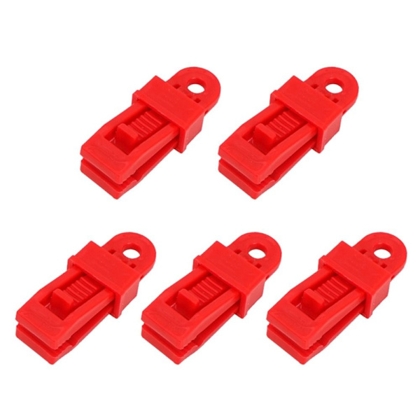 Tarp Clip Vindrep Spänne RÖTT 5ST 5ST Red 5Pcs-5Pcs