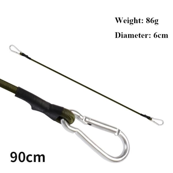 Karabinkrok Elastisk tau 90CM 90cm