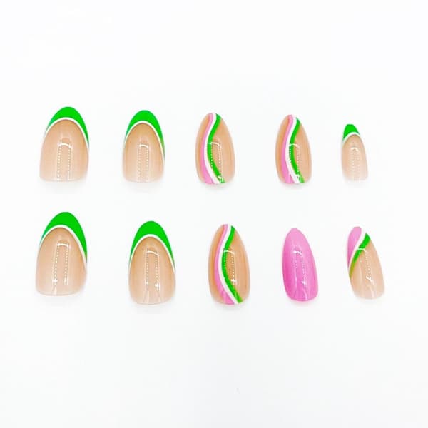False Nails Long Almond 9 9 9