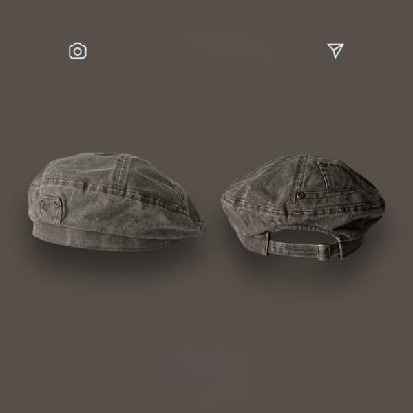 Berets Hat Maler Cap GRÅ grey