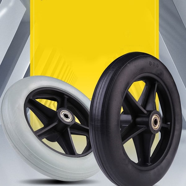 Shoppin Cart Wheels Solid Tire Wheel SORT 8INCH Black 8inch