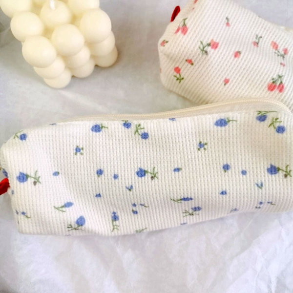 2st Blommor Fresh Style Pencil Bag BLÅ Blue