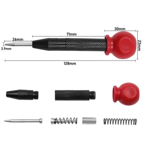 Borrskär Center Punch SILVER UTAN CAP UTAN CAP Silver Without cap-Without cap