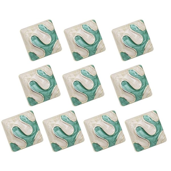 10 stk Metallblomstknapper Rhinestone-knapp G G G