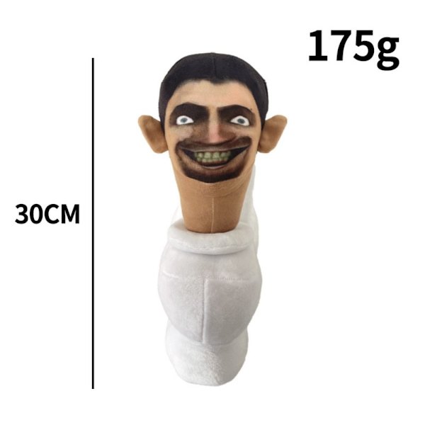 Man Plyschleksak Skibidi Doll Skibidi Toalett Plyschleksak Fylld Leksak