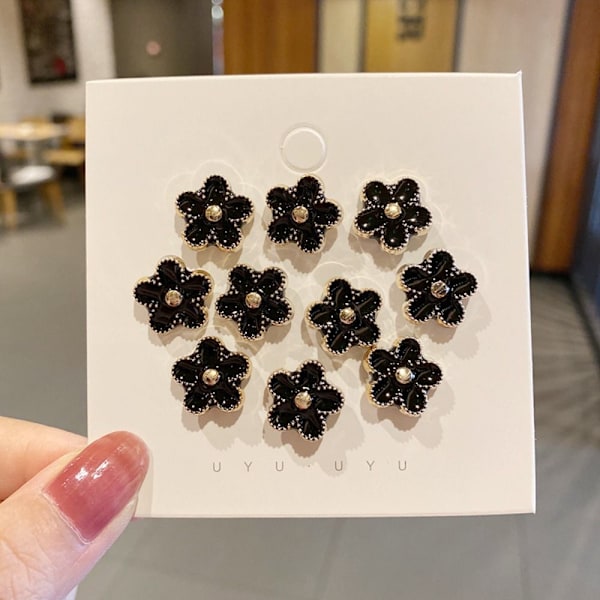 Knapp Brosje Perle Rhinestone Button 06 06 06