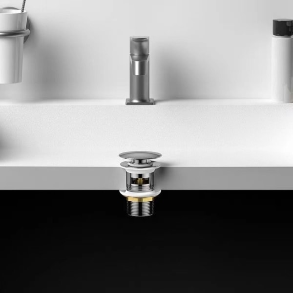Vask Afløb Affaldsprop Håndvask Affaldsprop Afløbsrør HVID MED white with hole-with hole
