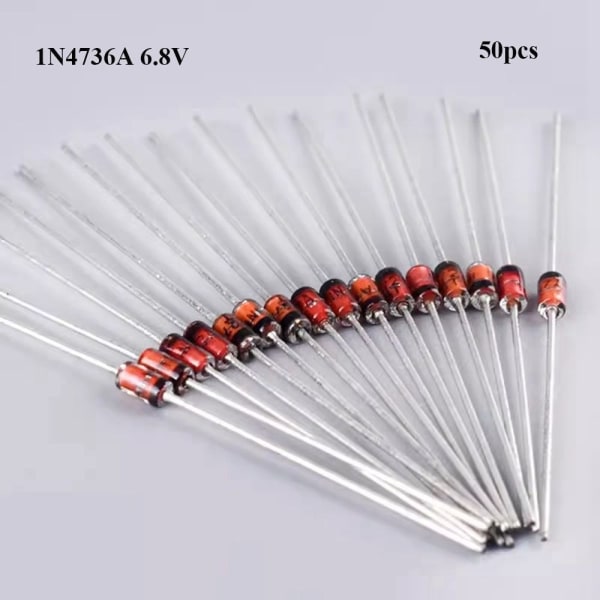 50 st Inline Voltage Zener Diode 1N4736A 6.8V 1N4736A 6.8V 1N4736A 6.8V