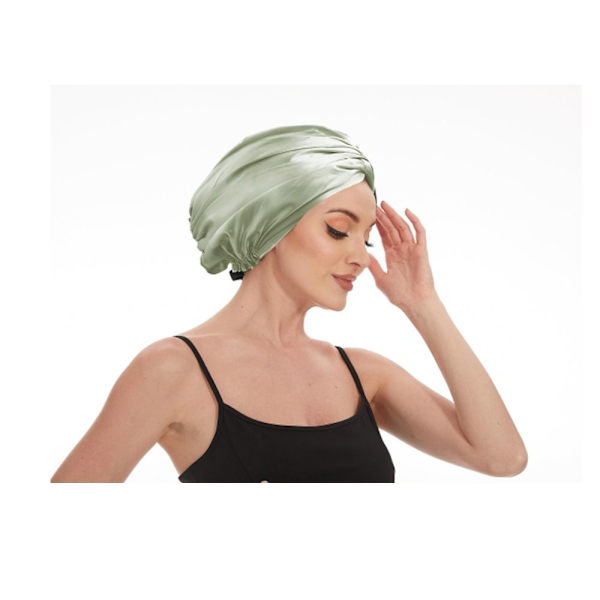 Satin Cap Silkeslen Satin Bonnet GRÅ grey