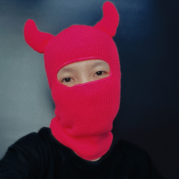 Full Face Hat Riding Mask SORT black