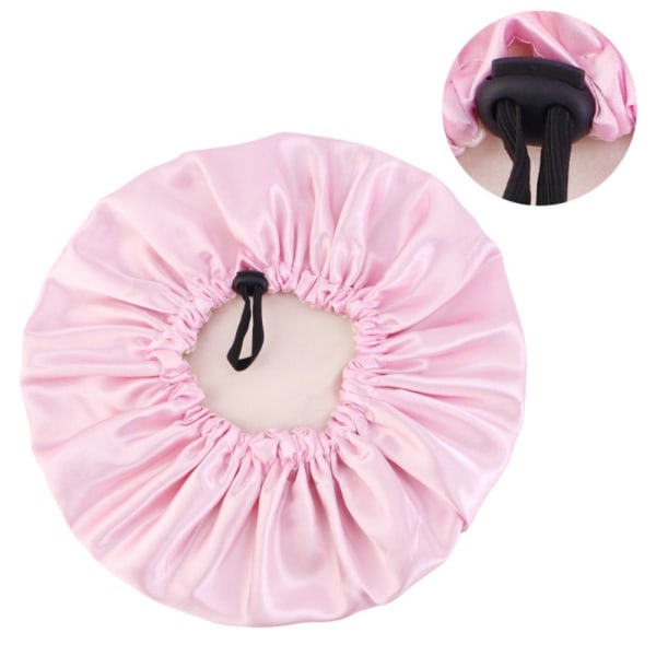 Satin Cap Rund Huvudbonad ROSA Pink