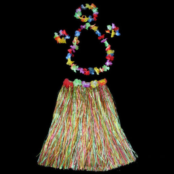 5 stk/sæt Hawaii Fancy Dress Græsnederdel MULTICOLOR multicolor