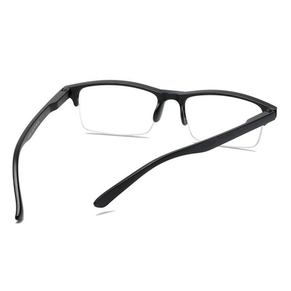 Anti-blåt lys læsebriller Firkantede briller SORT Black Strength 250
