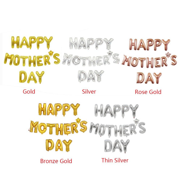 Hyvää äitienpäivää Kirjeilmapallot PRONSSIKULLAA PRONSSIKULLAA Bronze Gold