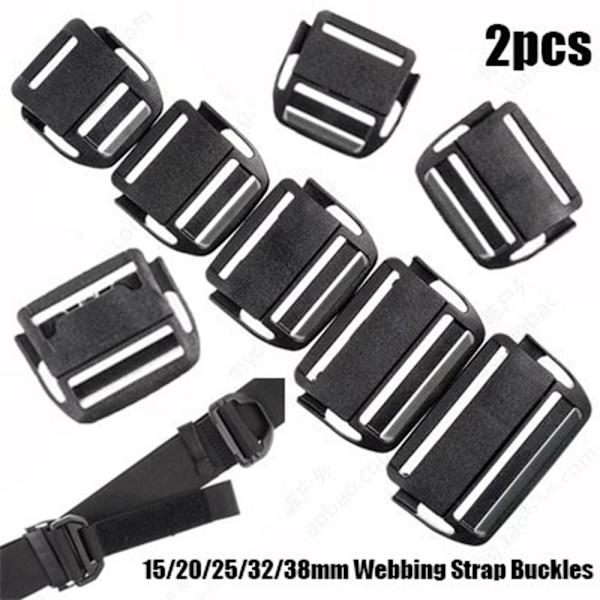 2st Webbing Rem Spänne Slider Fästelement 25MM 25mm