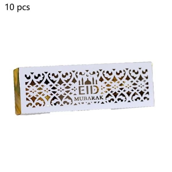 10 st Eid Mubarak Godisaskar Ramadan Godispåse VIT