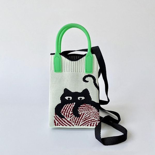 Knit Handbag Knot Wrist Bag GRØNN green