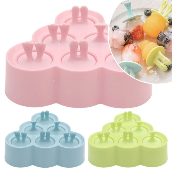 Silikone Popsicle Forme DIY Ice Pop Forme Hjemmelavet BLÅ Blue